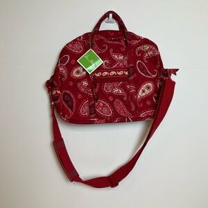 Vera Bradley Red Paisley Quilted Travel Bag